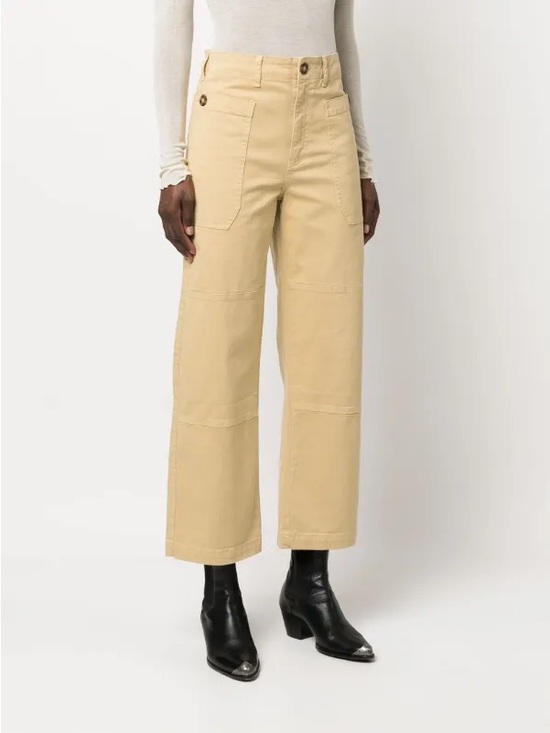 Frame Denim Pants - Frame Patch Pocket Denim Cargo Pants In Washed Tan. Size 27